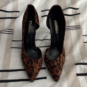 Women's Leopard Print Heels - Brown